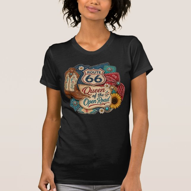 Drottning av vägens kläder t shirt (Framsida)