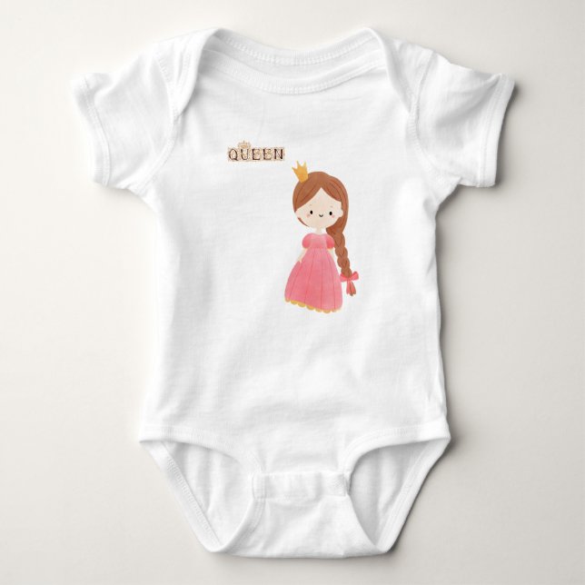 Drottning baby bodysuit t shirt (Framsida)