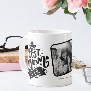 Drottning 'Bästa mamma någonsin' Foto Present Kaffemugg