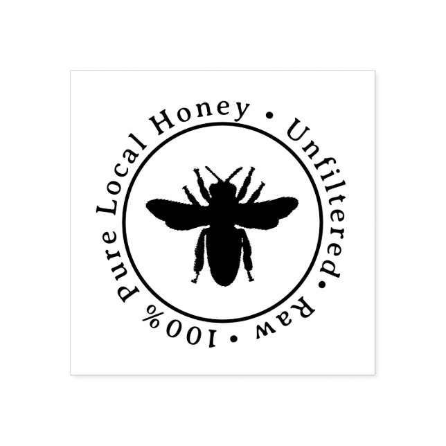 Drottning Bee 100 % ren lokal ofiltrerad råhonung Stämpel (Tryck)