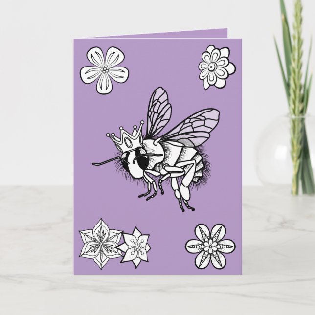 Drottning Bee Valentines dagskort av Sonja A.S. Helgkort (Framsida)