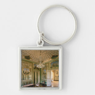 Drottning Boudoir, 1774-86 Fyrkantig Silverfärgad Nyckelring