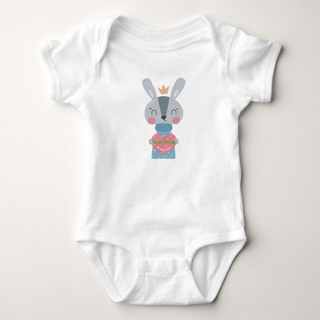 Drottning Bunny Baby Tröja Body (Framsida)