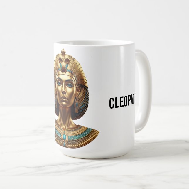 Drottning Cleopatra – gyllene egyptisk majestät ko Kaffemugg (Framsida höger)