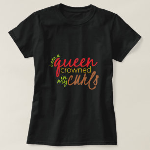 Drottning Crowed i Curls T-Shirt