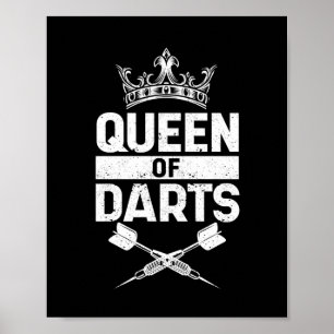 Drottning dart-spelarflicka poster