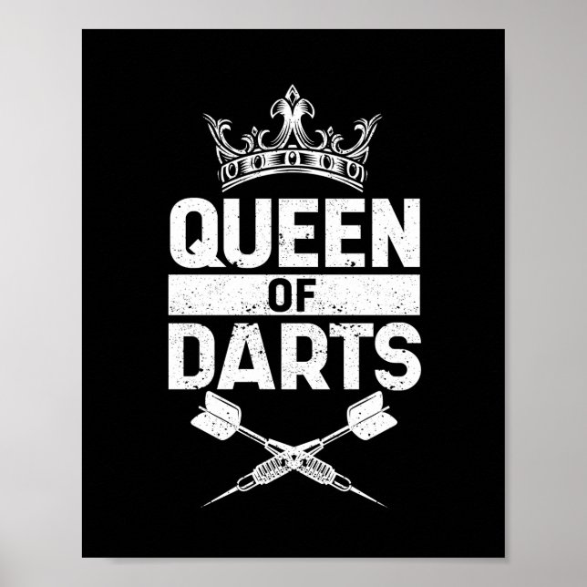 Drottning dart-spelarflicka poster (Framsidan)