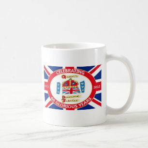 Drottning diamantjubileum kaffemugg