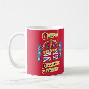 Drottning diamantjubileum kaffemugg