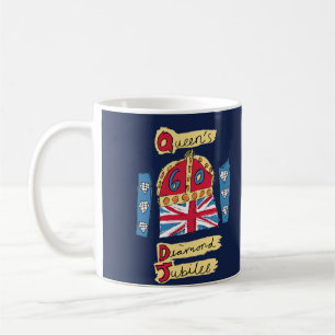 Drottning diamantjubileum kaffemugg