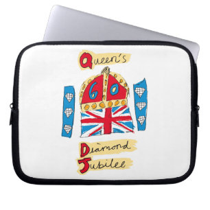 Drottning diamantjubileumemblemen laptop sleeve