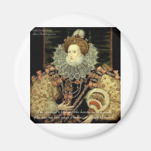 Drottning Elizabeth 1 Kärlek/Ära Kärlekscitat Gåvo Magnet