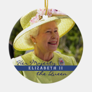 Drottning Elizabeth av England Julgransprydnad Keramik