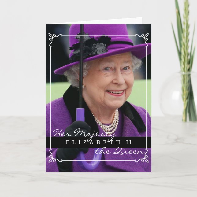 Drottning Elizabeth av England Kort (Framsida)