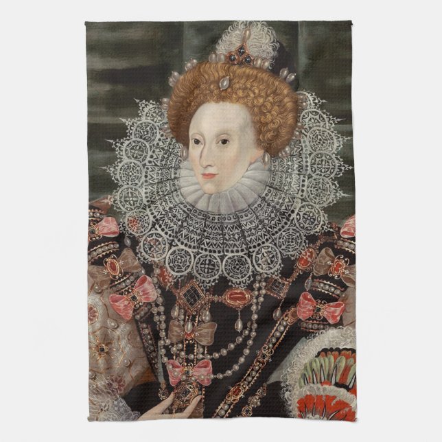 Drottning Elizabeth den 1st handduken Kökshandduk (Vertikal)