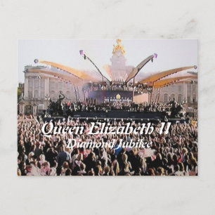 drottning Elizabeth Diamond Jubilee-konsertkort Vykort