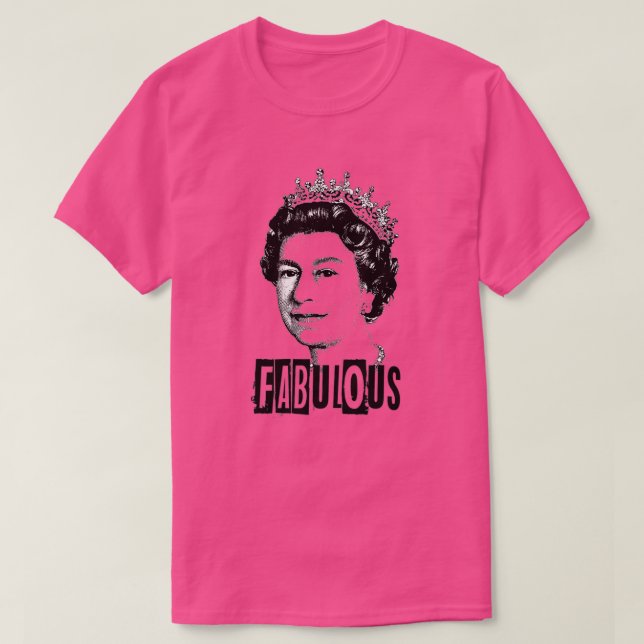 drottning Elizabeth - Fabulous drottning t manar,  T Shirt (Design framsida)