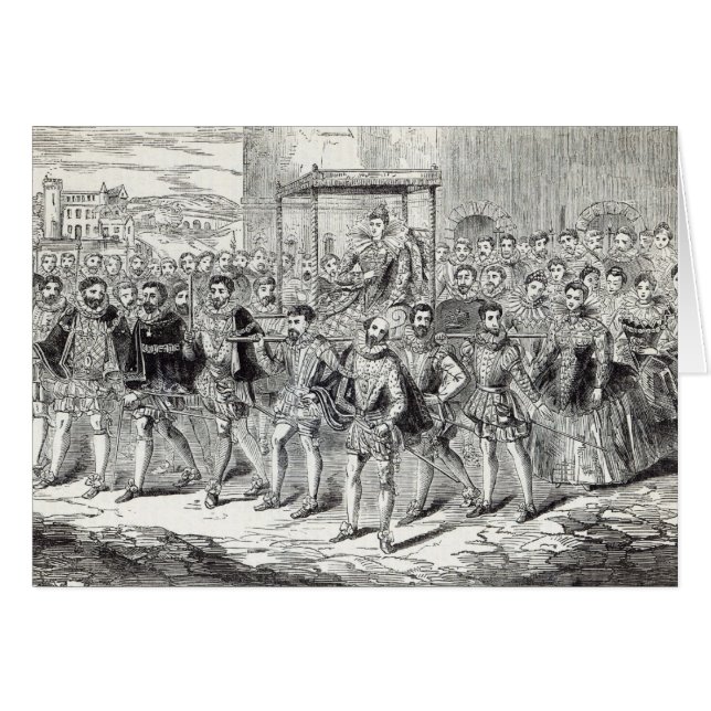 drottning Elizabeth Hälsningskort (Framsidan Horizontal)