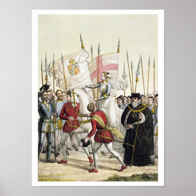 drottning Elizabeth I (1530-1603), som spelar trup Poster (Framsidan)
