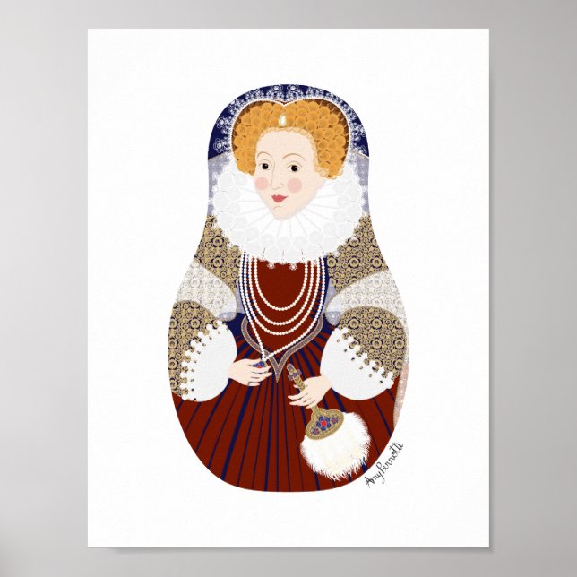 Drottning Elizabeth I av England Matryoshka-affisc Poster (Framsidan)