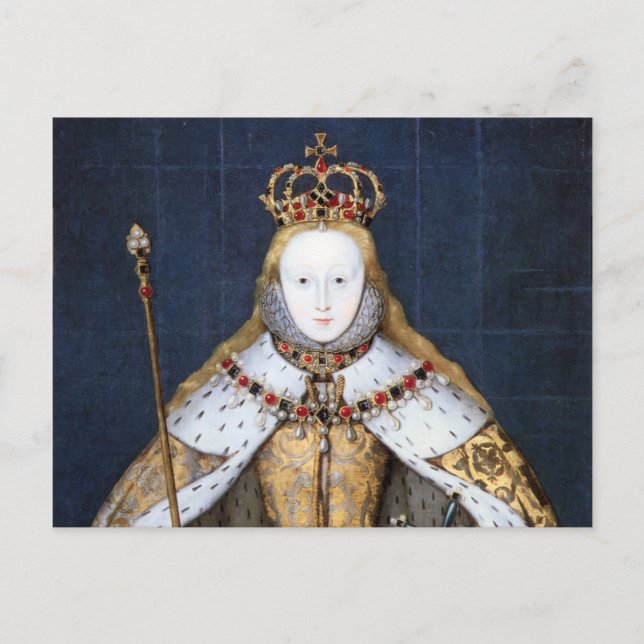 drottning Elizabeth I: Coronation Vykort (Framsida)