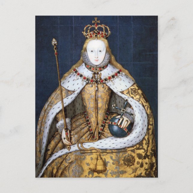 drottning Elizabeth I: Coronation Vykort (Framsida)