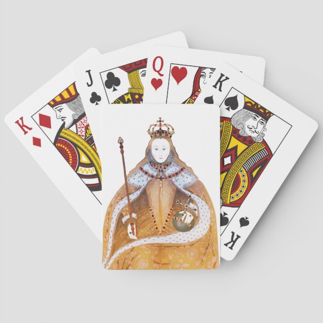 drottning Elizabeth I - historisk illustration Casinokort (Baksidan)