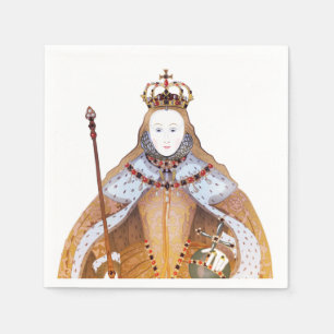 drottning Elizabeth I - historisk illustration Pappersservett