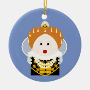 drottning Elizabeth I Julgransprydnad Keramik