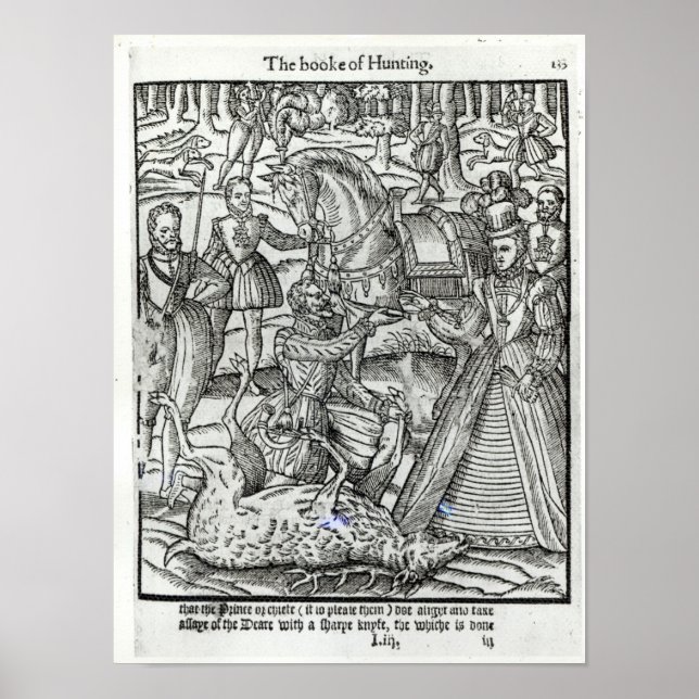 drottning Elizabeth I vid en stamjakt Poster (Framsidan)