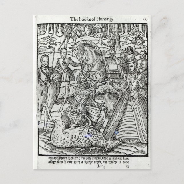drottning Elizabeth I vid en stamjakt Vykort (Framsida)