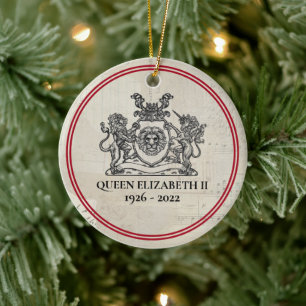 drottning Elizabeth II 1926-2022 Jul Julgransprydnad Keramik