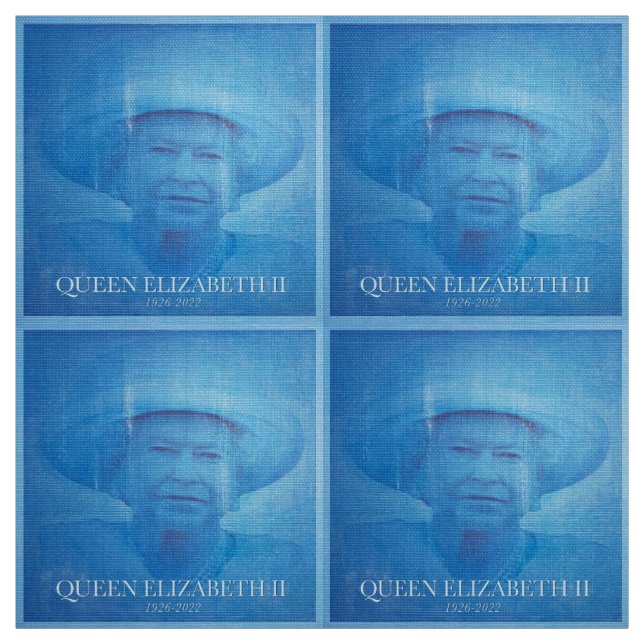 drottning Elizabeth II 1926-2022 Tyg (Provkarta)