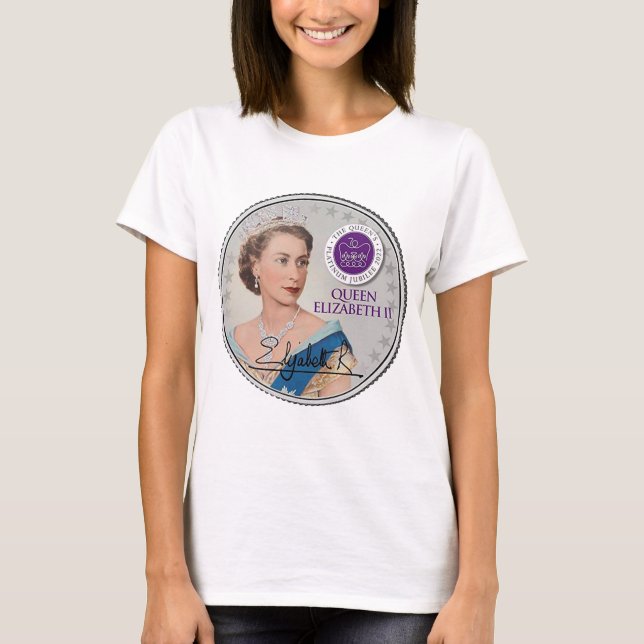 drottning Elizabeth II 2022 Platinum Jubilee 70:e  T Shirt (Framsida)