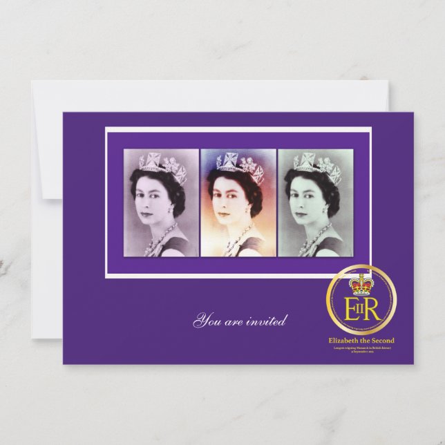 drottning Elizabeth II Inbjudningar (Framsida)