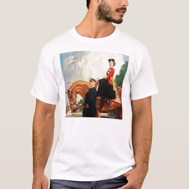 Drottning Elizabeth II Tee Shirt (Framsida)