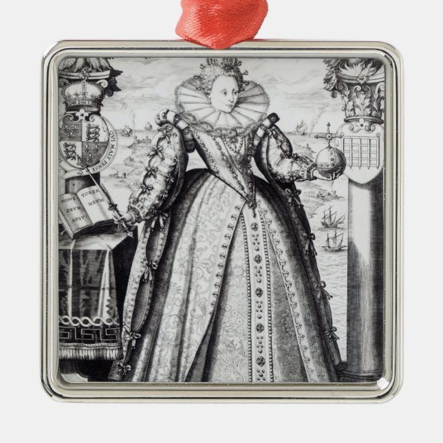 Drottning Elizabeth mig 1596 Julgransprydnad Metall (Framsidan)