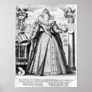 Drottning Elizabeth mig 1596 Poster