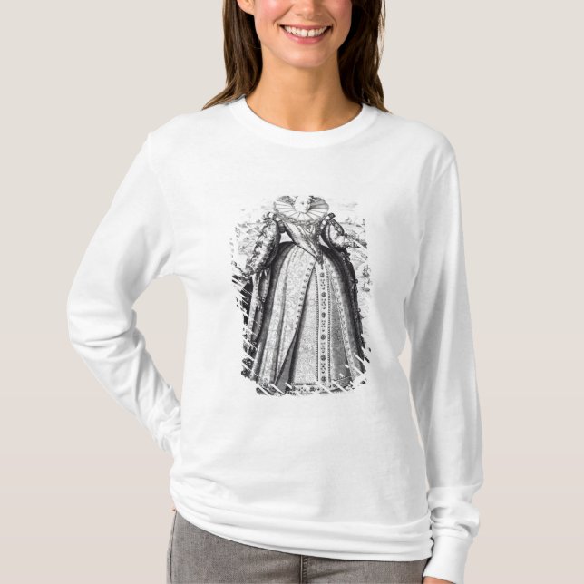 Drottning Elizabeth mig 1596 Tee (Framsida)