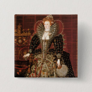 Drottning Elizabeth mig av England Knapp