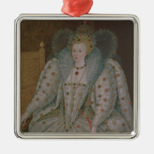 Drottning Elizabeth mig av England och Irland Julgransprydnad Metall