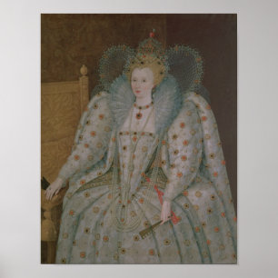 Drottning Elizabeth mig av England och Irland Poster