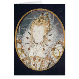 Drottning Elizabeth mig, c.1595-1600 Hälsningskort