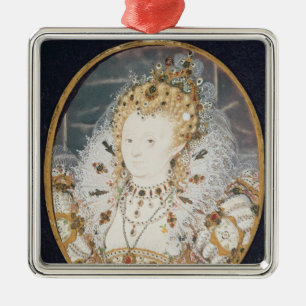 Drottning Elizabeth mig, c.1595-1600 Julgransprydnad Metall
