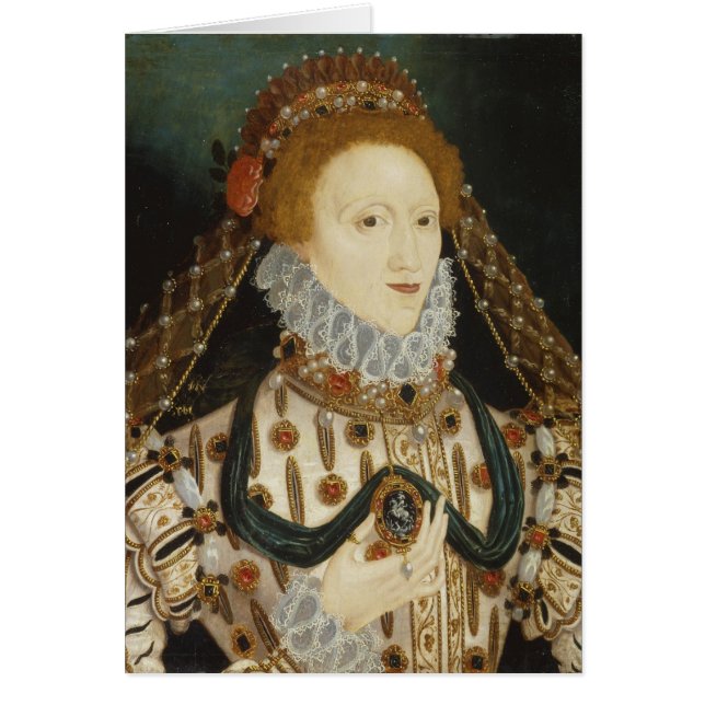 Drottning Elizabeth mig Hälsningskort (Framsidan)