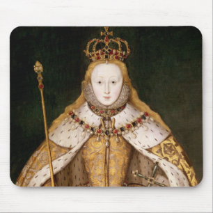 Drottning Elizabeth mig i Coronationskrud Musmatta