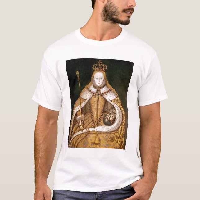 Drottning Elizabeth mig i Coronationskrud Tee Shirt (Framsida)