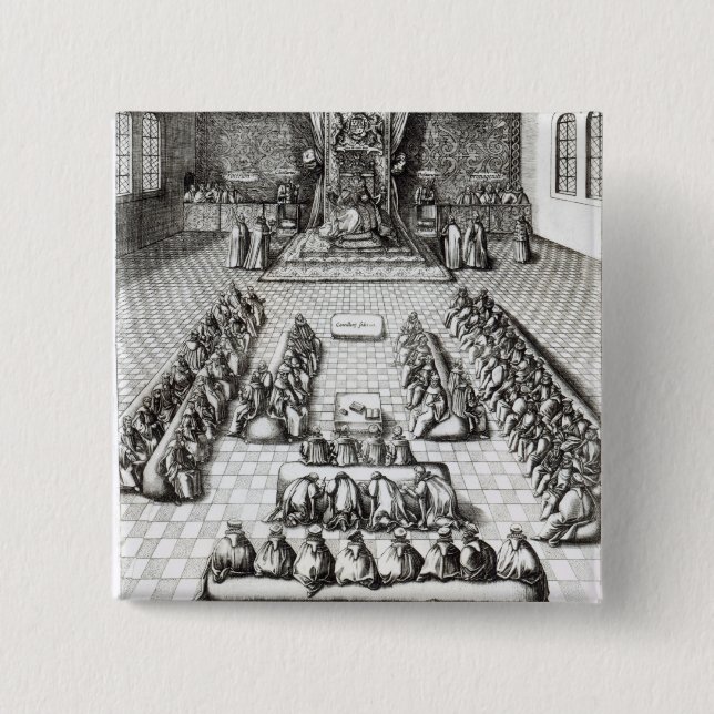 Drottning Elizabeth mig i parlament Knapp (Framsida)