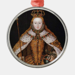 Drottning Elizabeth mig Julgransprydnad Metall