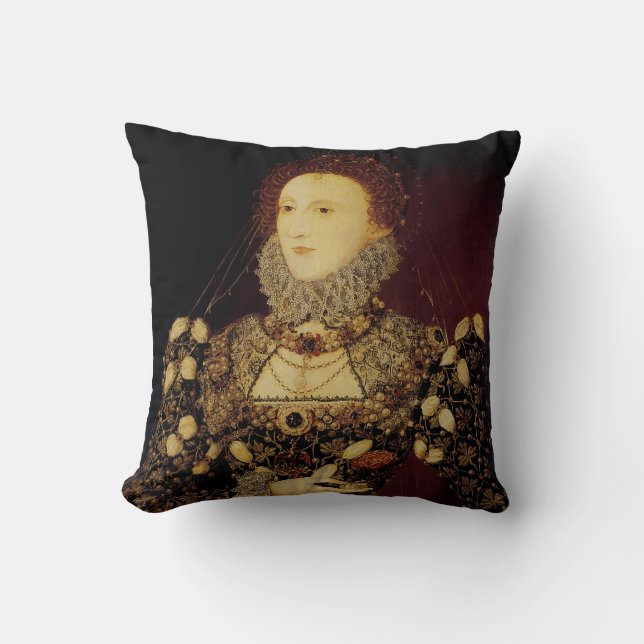 Drottning Elizabeth mig Kudde (Framsida)